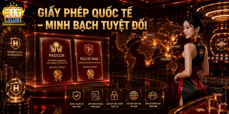 Cổng game có đầy đủ giấy phép quốc tế hợp lệ