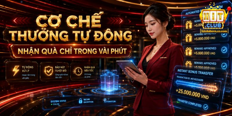 Cơ chế giải ngân khuyến mãi HITCLUB tự động hóa trong 3 phút