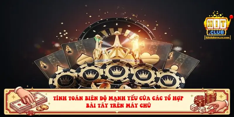 Màn hình hiển thị cách sắp xếp 5 quân bài đồng chất tạo thế thùng an toàn