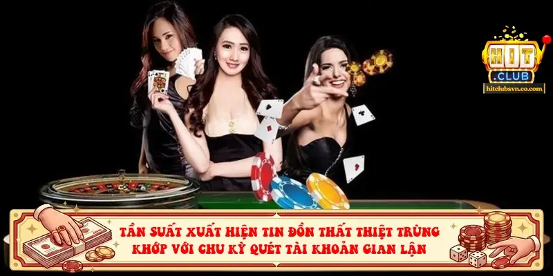 Tần suất xuất hiện tin đồn thất thiệt trùng khớp với chu kỳ quét tài khoản gian lận Tần suất xuất hiện tin đồn thất thiệt trùng khớp với chu kỳ quét tài khoản gian lận